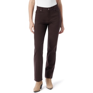 image:imageGloria Vanderbilt Womens Amanda Ponte High Rise Knit Pant PlusCoffee Roast