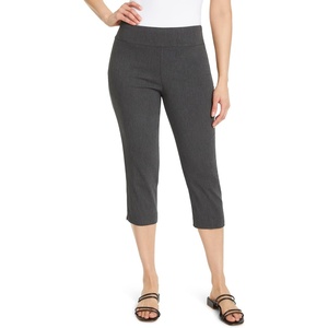 image:imageGloria Vanderbilt Womens Pull on Tummy Slimmer Capri StandardHeather Grey  Slit Hem