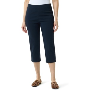 image:imageGloria Vanderbilt Womens Pull on Tummy Slimmer Capri StandardMidnight Affair  Slit Hem