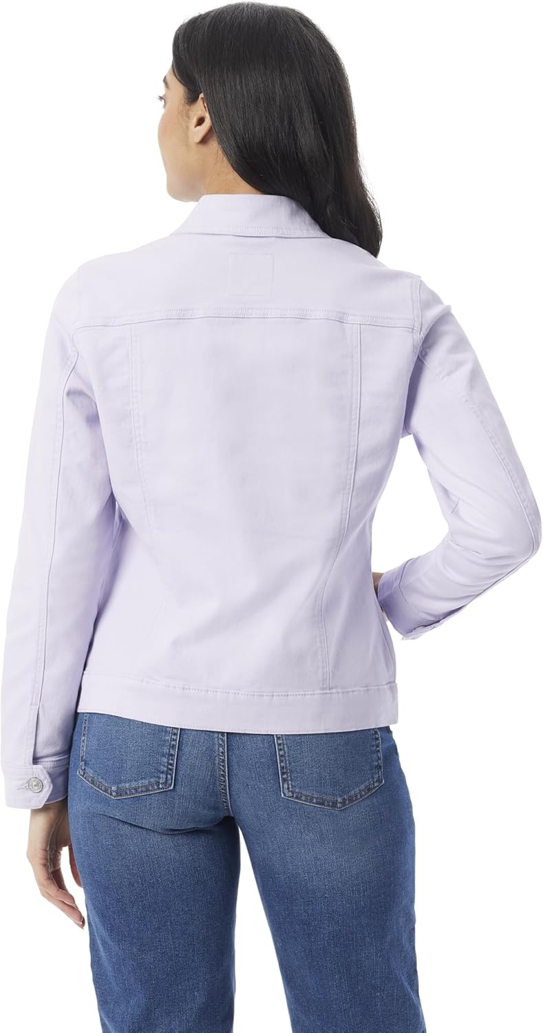image:imageGloria Vanderbilt Womens Amanda Denim Jean Jacket StandardLilac Dream