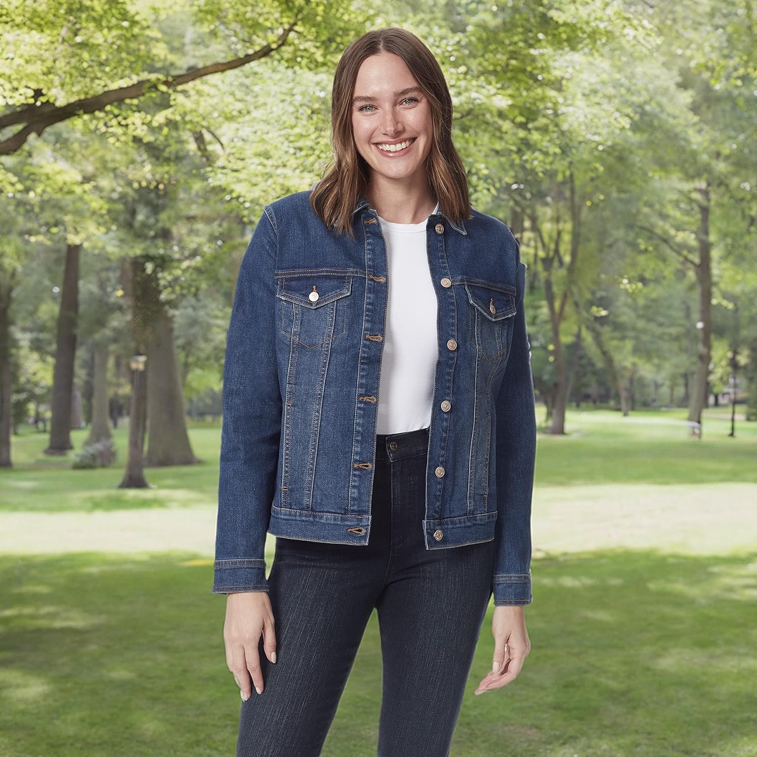 image:imageGloria Vanderbilt Womens Amanda Denim Jean JacketMead