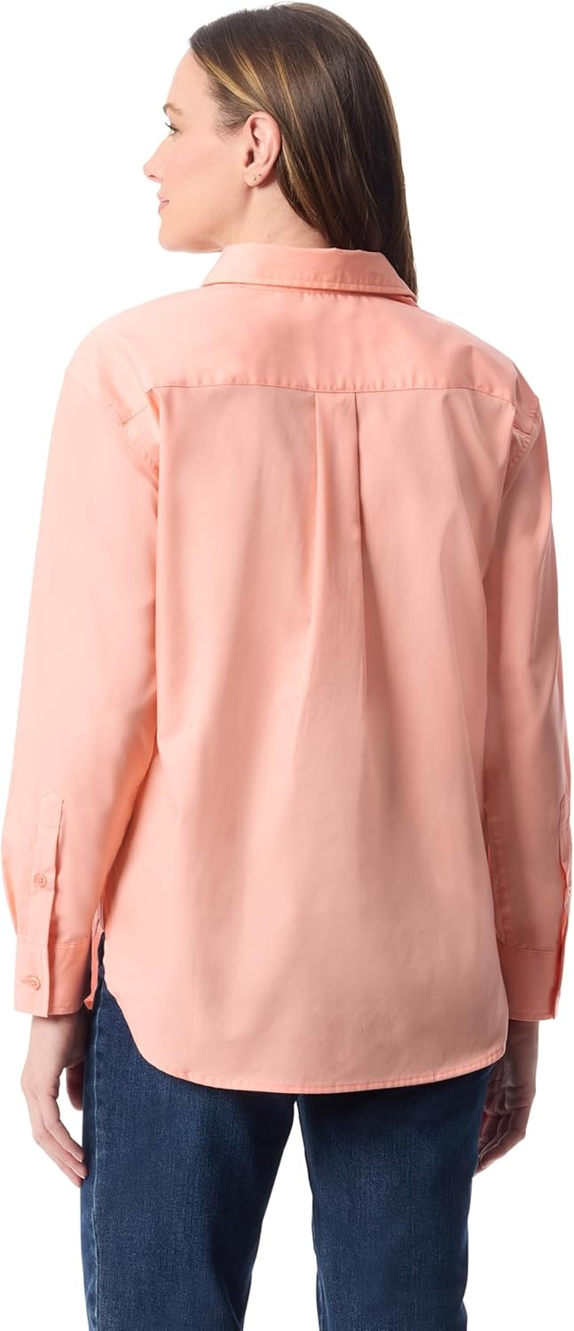 image:imageGloria Vanderbilt Womens Amanda HighLow Long Sleeve Pullover Shirt StandardCoral Crush