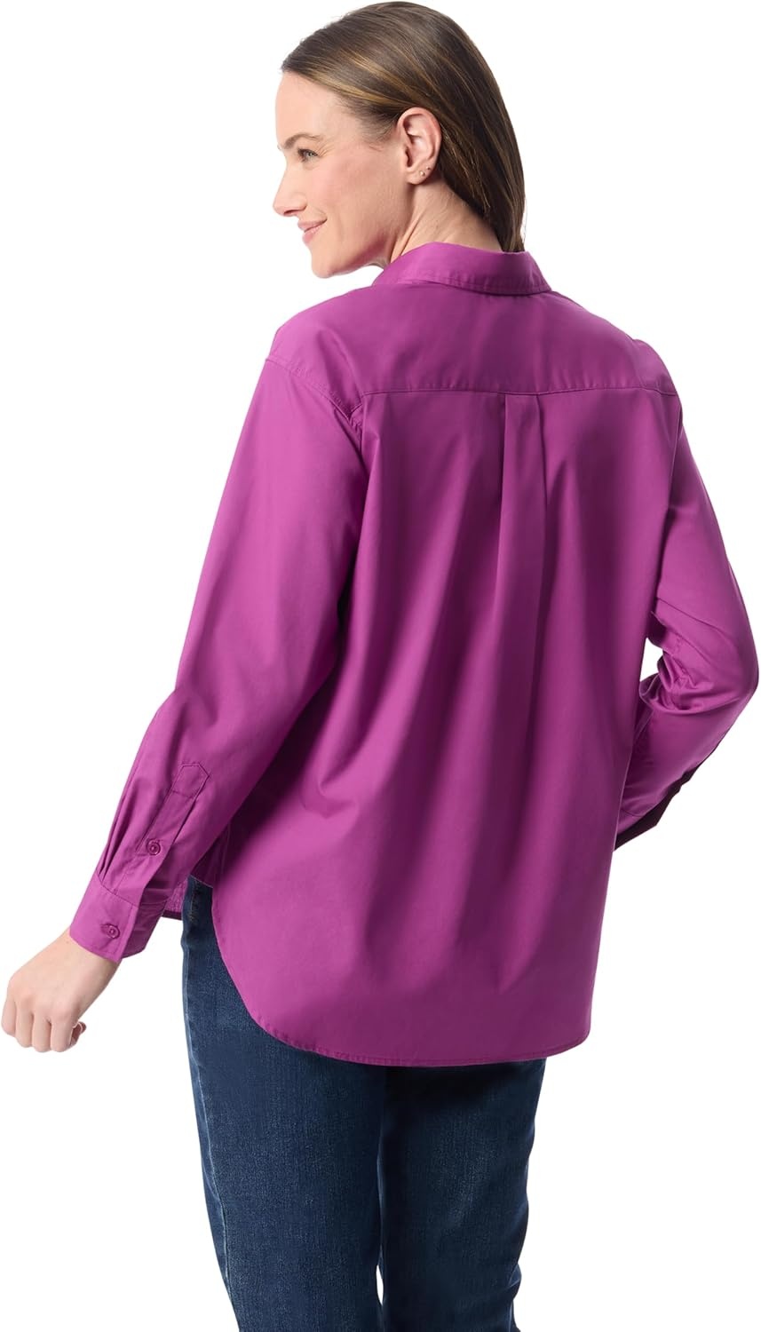 image:imageGloria Vanderbilt Womens Amanda HighLow Long Sleeve Pullover Shirt StandardJuneberry