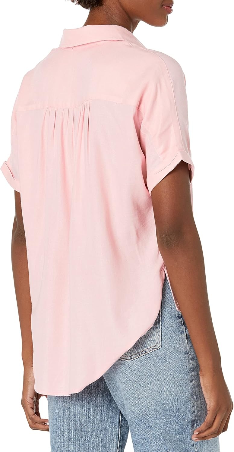 image:imageGloria Vanderbilt Womens Daisy Short Sleeve Button Down ShirtRibbon Pink