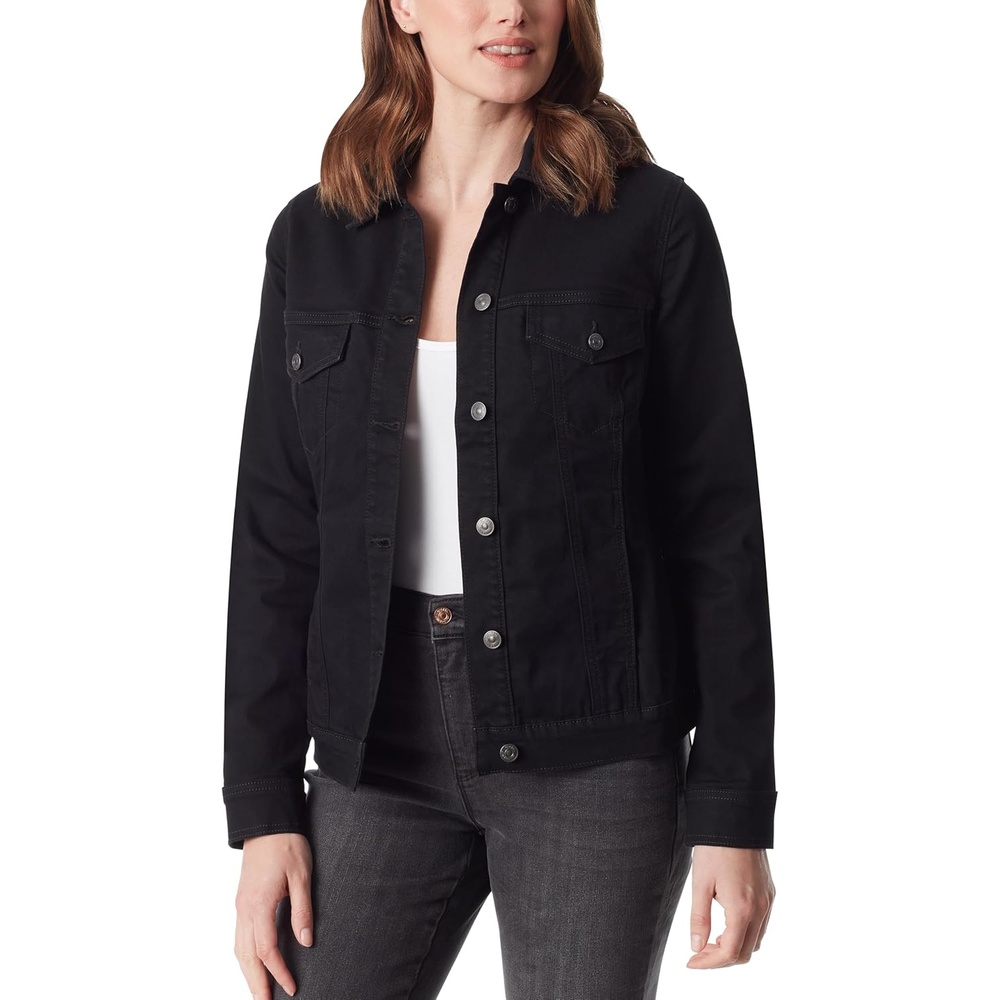 image:imageGloria Vanderbilt Womens Amanda Denim Jean Jacket StandardBlack