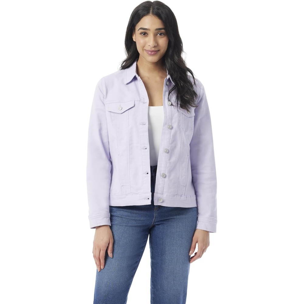 image:imageGloria Vanderbilt Womens Amanda Denim Jean Jacket StandardLilac Dream
