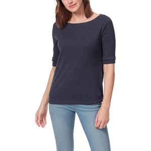 image:imageGloria Vanderbilt Womens Alanis Boat Neck Knit Tee Shirt with Elbow Sleeves StandardMidnight Affair