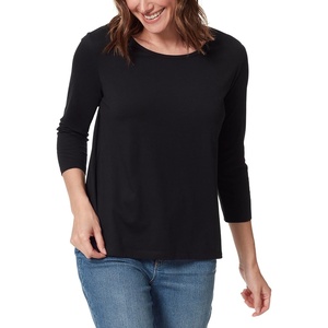 image:imageGloria Vanderbilt Womens Amanda 34 Sleeve Soft Knit Top StandardBlack