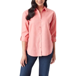 image:imageGloria Vanderbilt Womens Amanda Oversized Button Down Shirt with Rolltab SleevesMarjan Rose