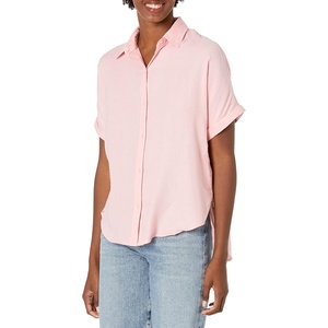 image:imageGloria Vanderbilt Womens Daisy Short Sleeve Button Down ShirtRibbon Pink