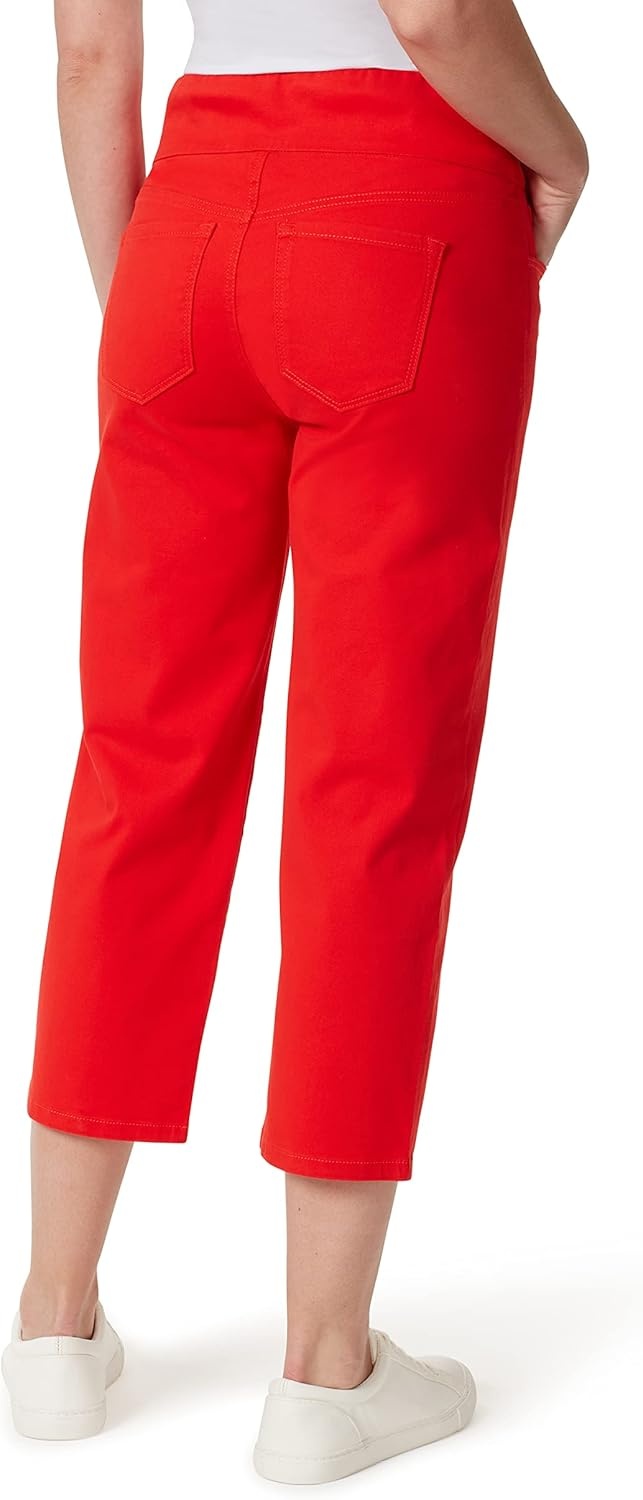image:imageGloria Vanderbilt Womens Amanda Pull on CapriRed Sparkds