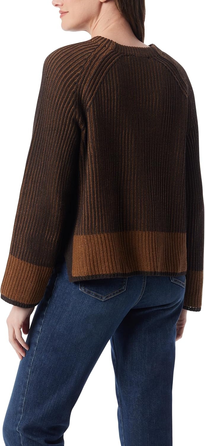 image:imageGloria Vanderbilt Womens Bree Long Sleeve Pullover Sweater StandardCoffee Roast Combo