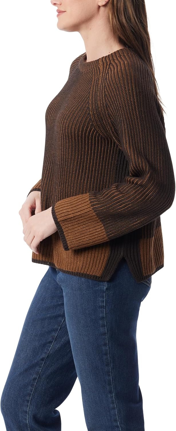 image:imageGloria Vanderbilt Womens Bree Long Sleeve Pullover Sweater StandardCoffee Roast Combo