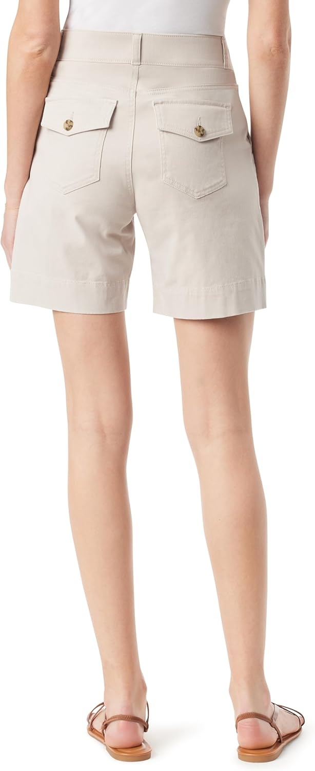 image:imageGloria Vanderbilt Womens Shape Effect Comfort Waist Pull on Short StandardStonewood