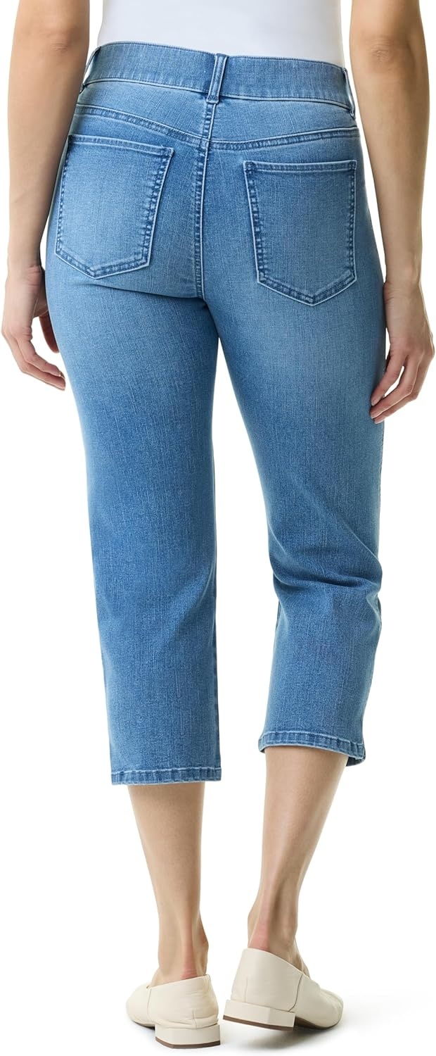 image:imageGloria Vanderbilt Womens Shape Effect Pull on High Rise Straight Leg Capri StandardCleveland Whiskers