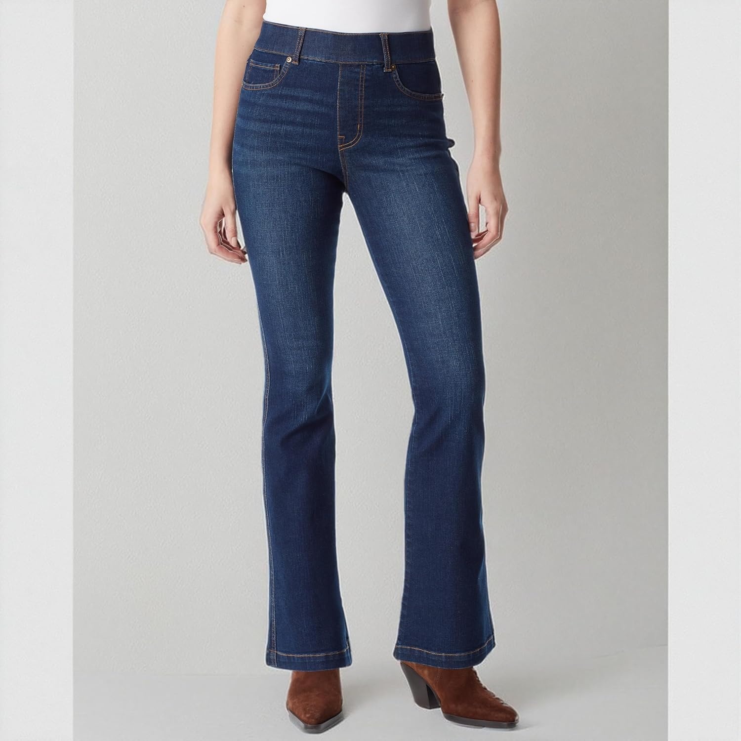 image:imageGloria Vanderbilt Womens Shape Effect Pull on High Rise Straight Leg Jean StandardAsheboro Whiskers