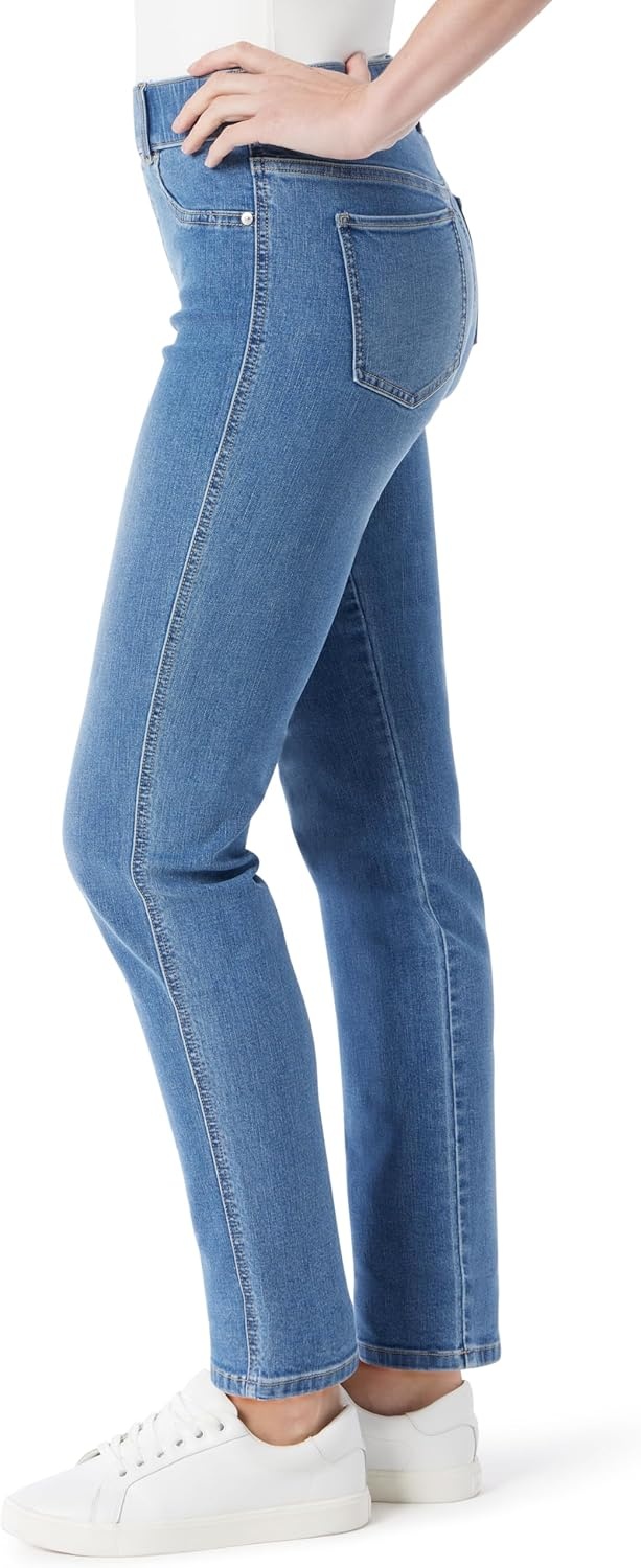 image:imageGloria Vanderbilt Womens Shape Effect Pull on High Rise Straight Leg Jean StandardGrand Rapids