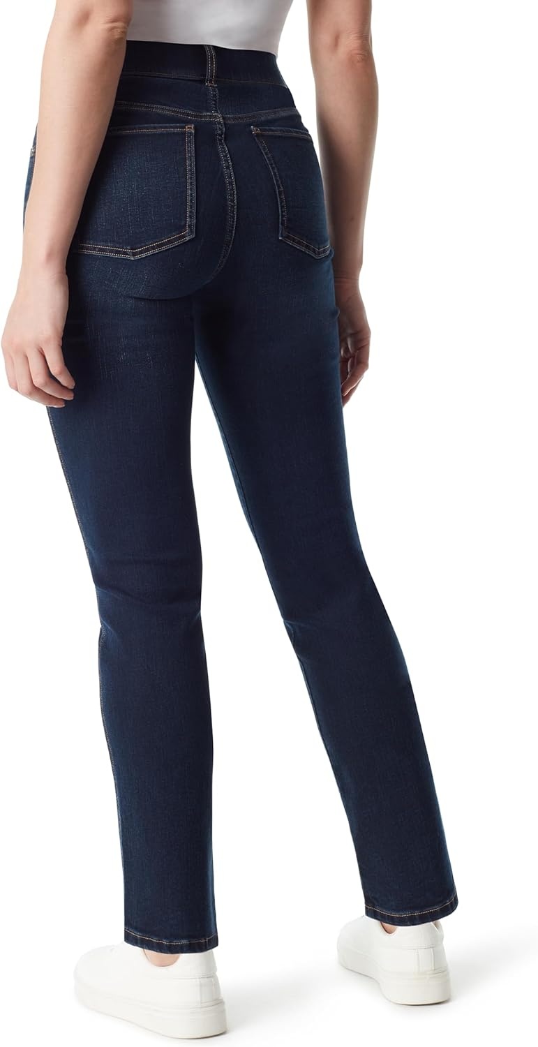 image:imageGloria Vanderbilt Womens Shape Effect Pull on High Rise Straight Leg Jean StandardKansas Whiskers