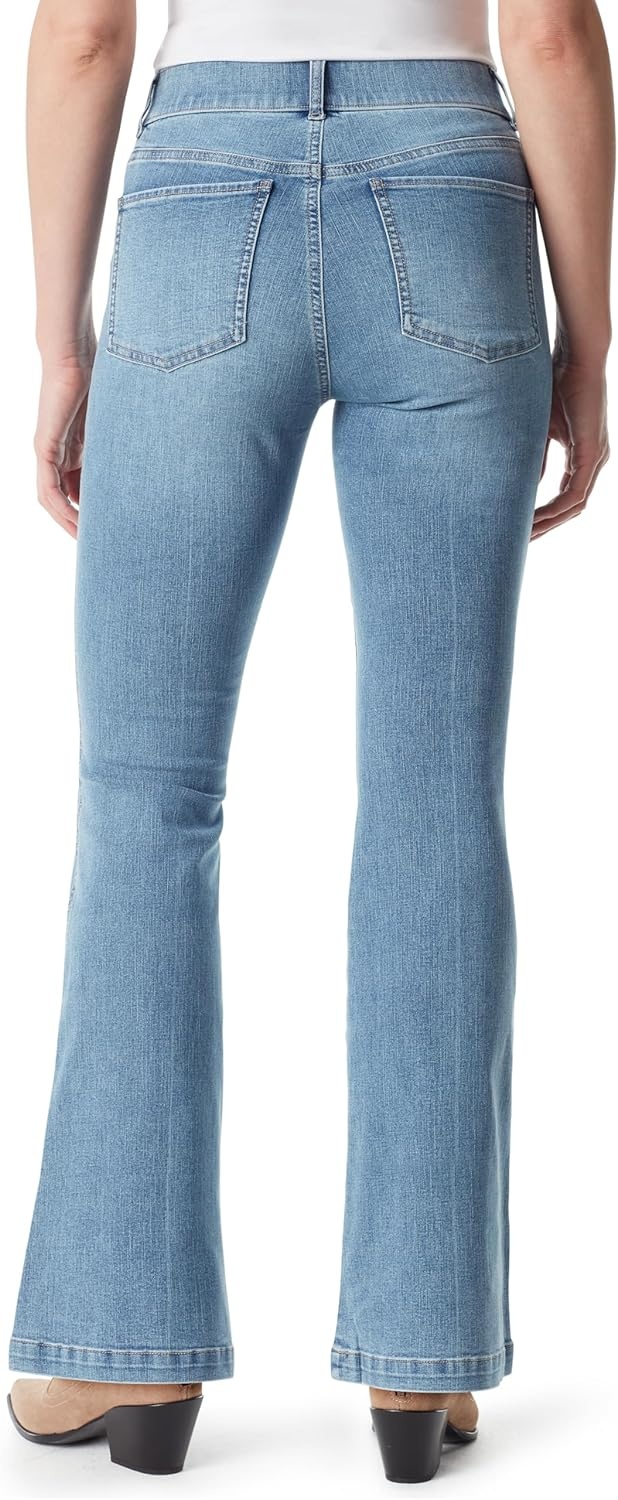 image:imageGloria Vanderbilt Womens Shape Effect Pull on High Rise Straight Leg Jean StandardSonoma Valley Whiskers