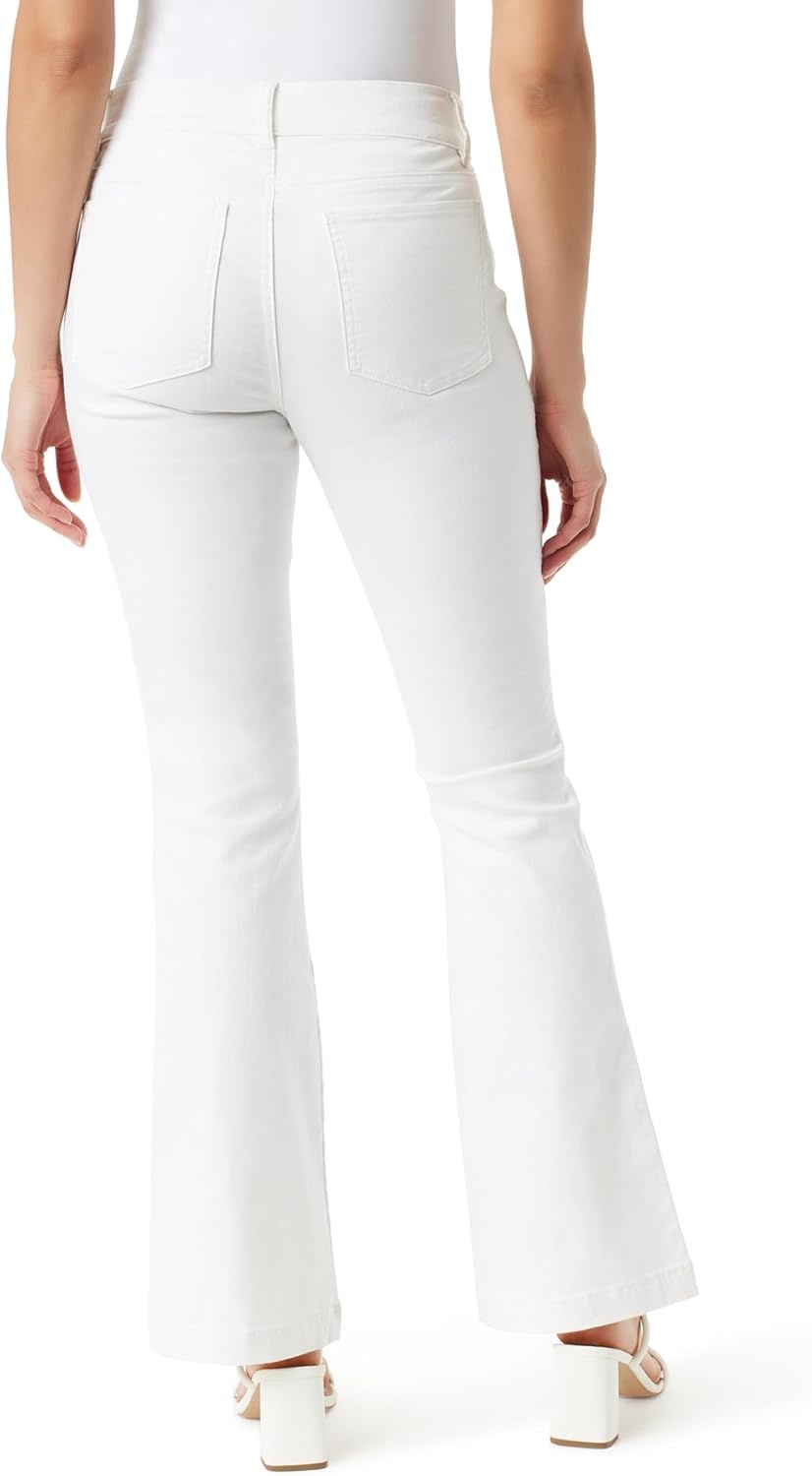 image:imageGloria Vanderbilt Womens Shape Effect Pull on High Rise Straight Leg Jean StandardVintage White