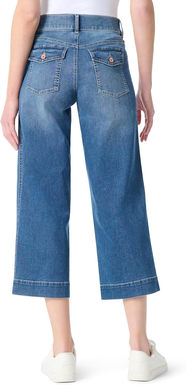 image:imageGloria Vanderbilt Womens Shape Effect Pull on High Rise Wide Leg Crop StandardEllsworth
