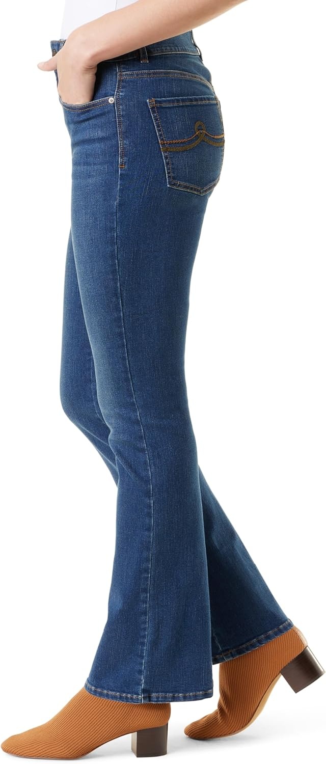 image:imageGloria Vanderbilt Womens Shape Effect Tummy Hold High Rise Boot Cut Jean StandardHalifax Whiskers