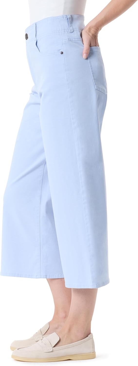 image:imageGloria Vanderbilt Womens Shape Effect Tummy Sculpt High Rise Culotte StandardDreamy Blue