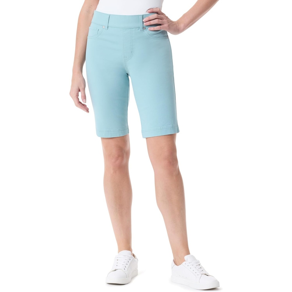 image:imageGloria Vanderbilt Womens Shape Effect Pull on Bermuda High Rise Short StandardAquifer