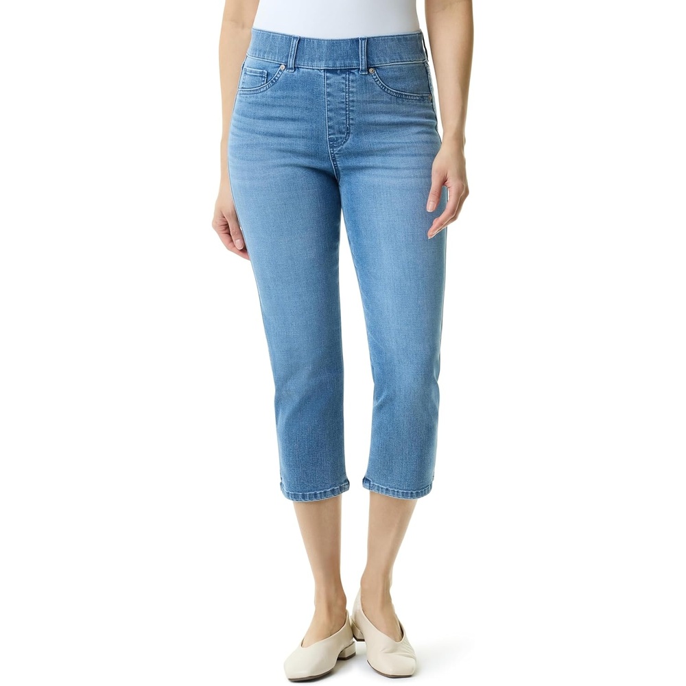 image:imageGloria Vanderbilt Womens Shape Effect Pull on High Rise Straight Leg Capri StandardCleveland Whiskers