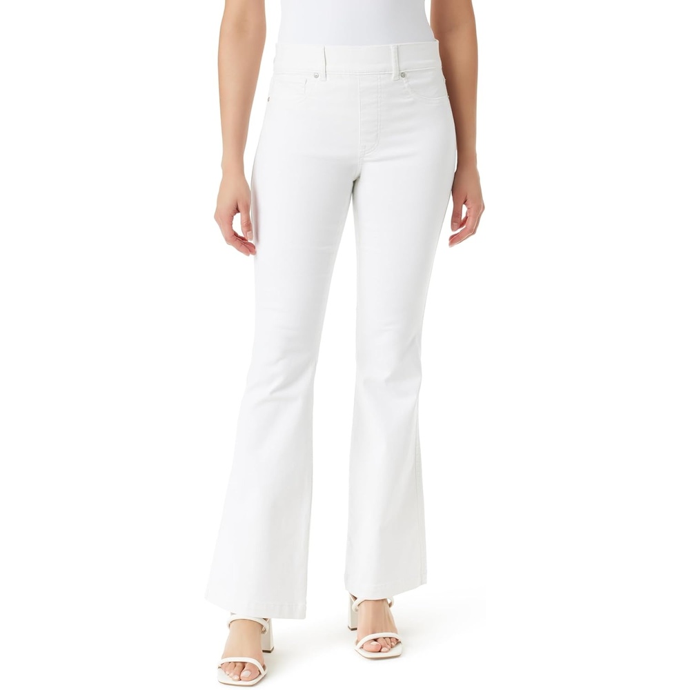 image:imageGloria Vanderbilt Womens Shape Effect Pull on High Rise Straight Leg Jean StandardVintage White