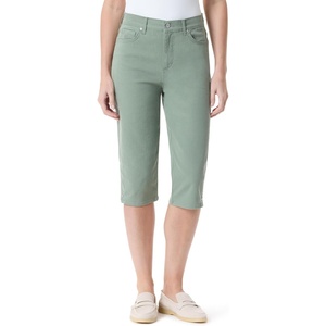 image:imageGloria Vanderbilt Womens Amanda High Rise Skimmer Short StandardGarden Sage