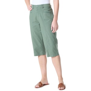image:imageGloria Vanderbilt Womens High Rise Ribbed Waist Cargo Skimmer Short StandardBasil Bliss