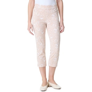 image:imageGloria Vanderbilt Womens Shape Effect Pull on High Rise Straight Leg Capri StandardCookie Dough Polynesian Night
