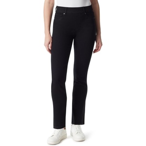 image:imageGloria Vanderbilt Womens Shape Effect Pull on High Rise Straight Leg Jean StandardBlack Rinse