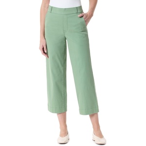 image:imageGloria Vanderbilt Womens Shape Effect Pull on High Rise Wide Leg Crop StandardPistachio  4 Pockets