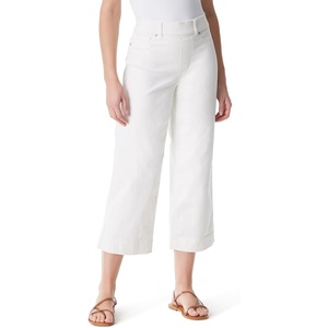 image:imageGloria Vanderbilt Womens Shape Effect Pull on High Rise Wide Leg Crop StandardVintage White  5 Pockets