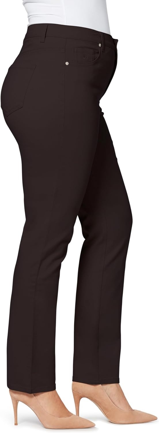 image:imageGloria Vanderbilt Womens Amanda Classic High Rise Tapered Jean Plus SizeCoffee Roast