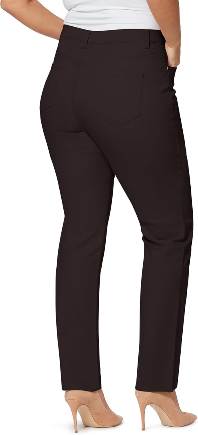 image:imageGloria Vanderbilt Womens Amanda Classic High Rise Tapered Jean Plus SizeCoffee Roast