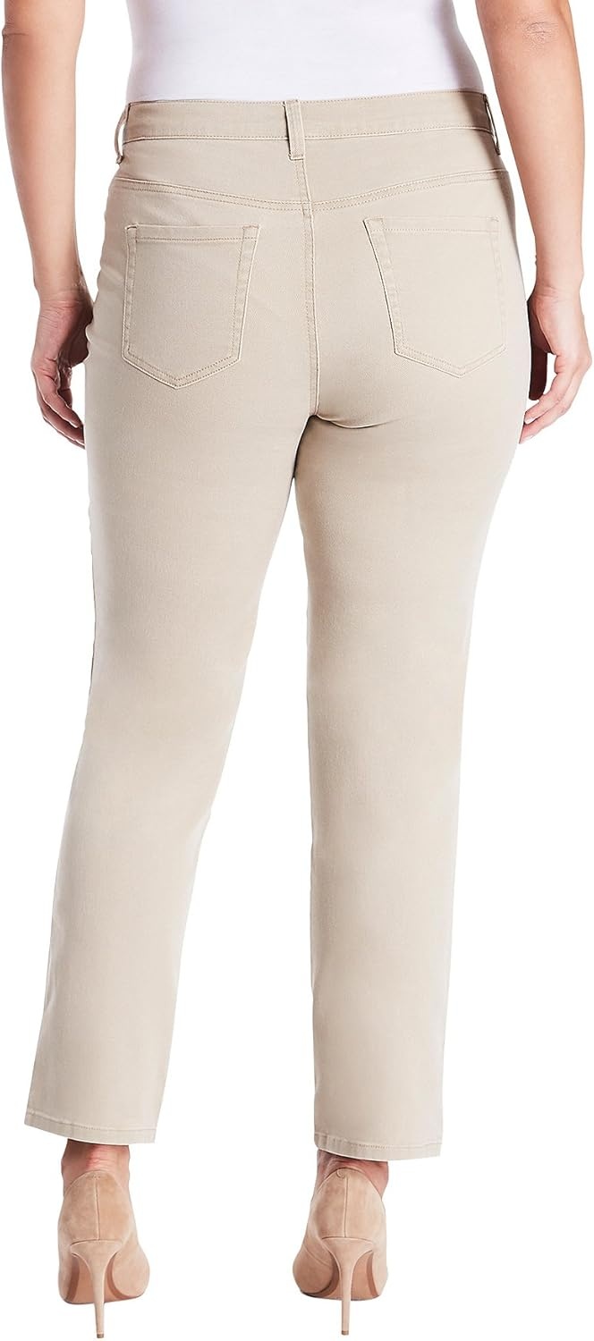image:imageGloria Vanderbilt Womens Amanda Classic High Rise Tapered Jean Plus SizePerfect Khaki