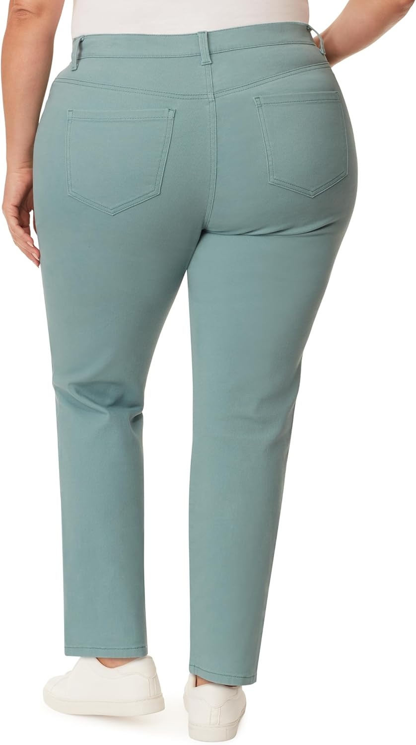 image:imageGloria Vanderbilt Womens Amanda Classic High Rise Tapered Jean PlusAegean Teal