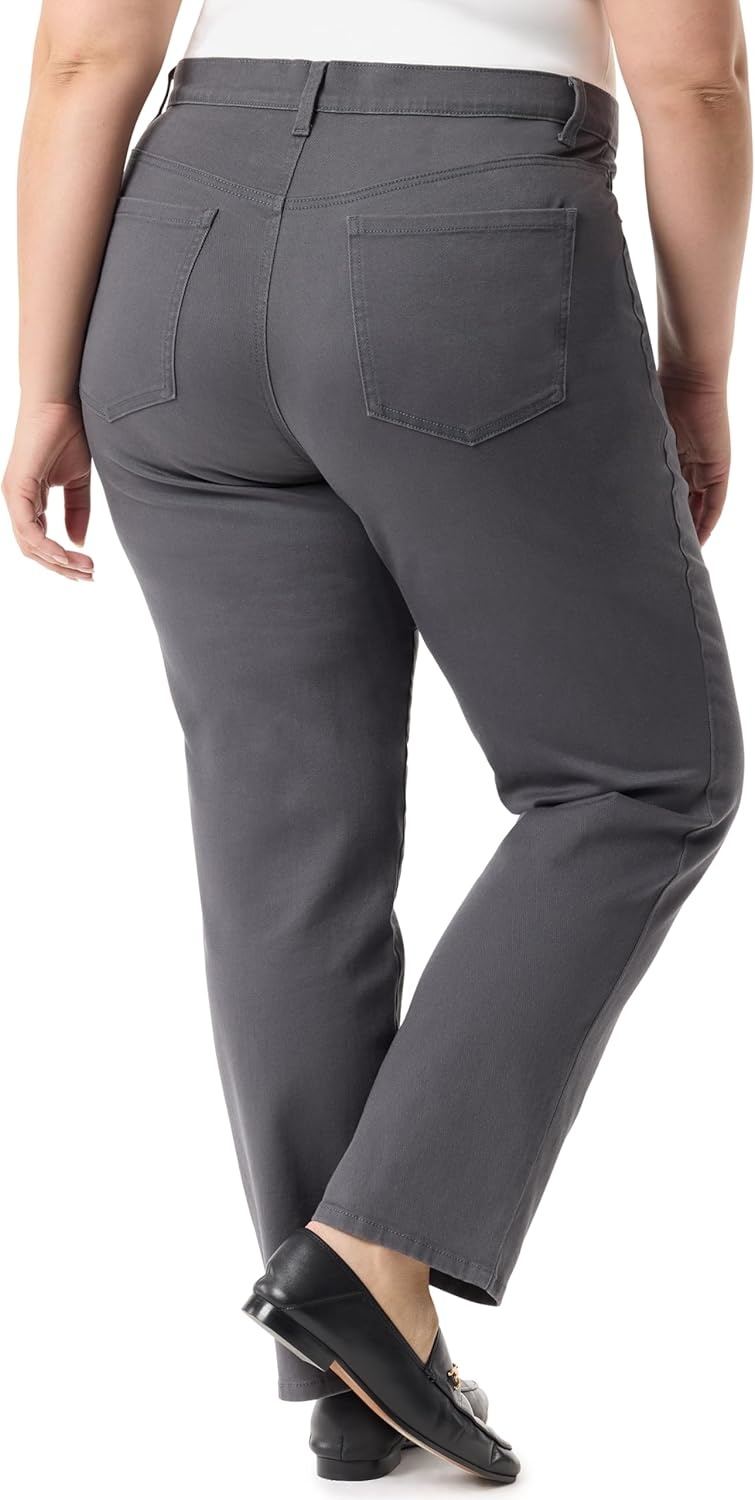 image:imageGloria Vanderbilt Womens Amanda Classic High Rise Tapered Jean PlusBoulder Grey