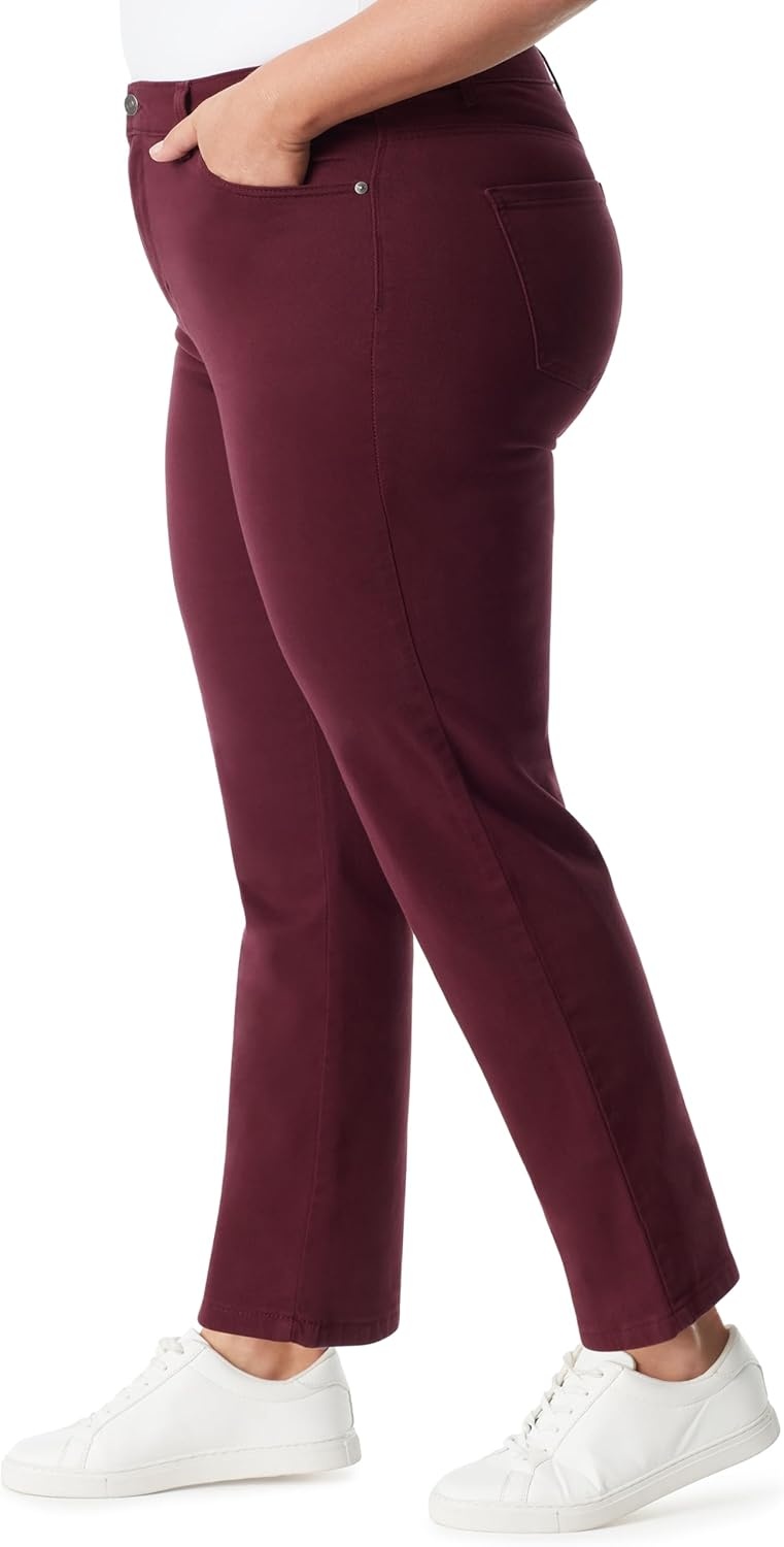 image:imageGloria Vanderbilt Womens Amanda Classic High Rise Tapered Jean PlusCrimson Crush