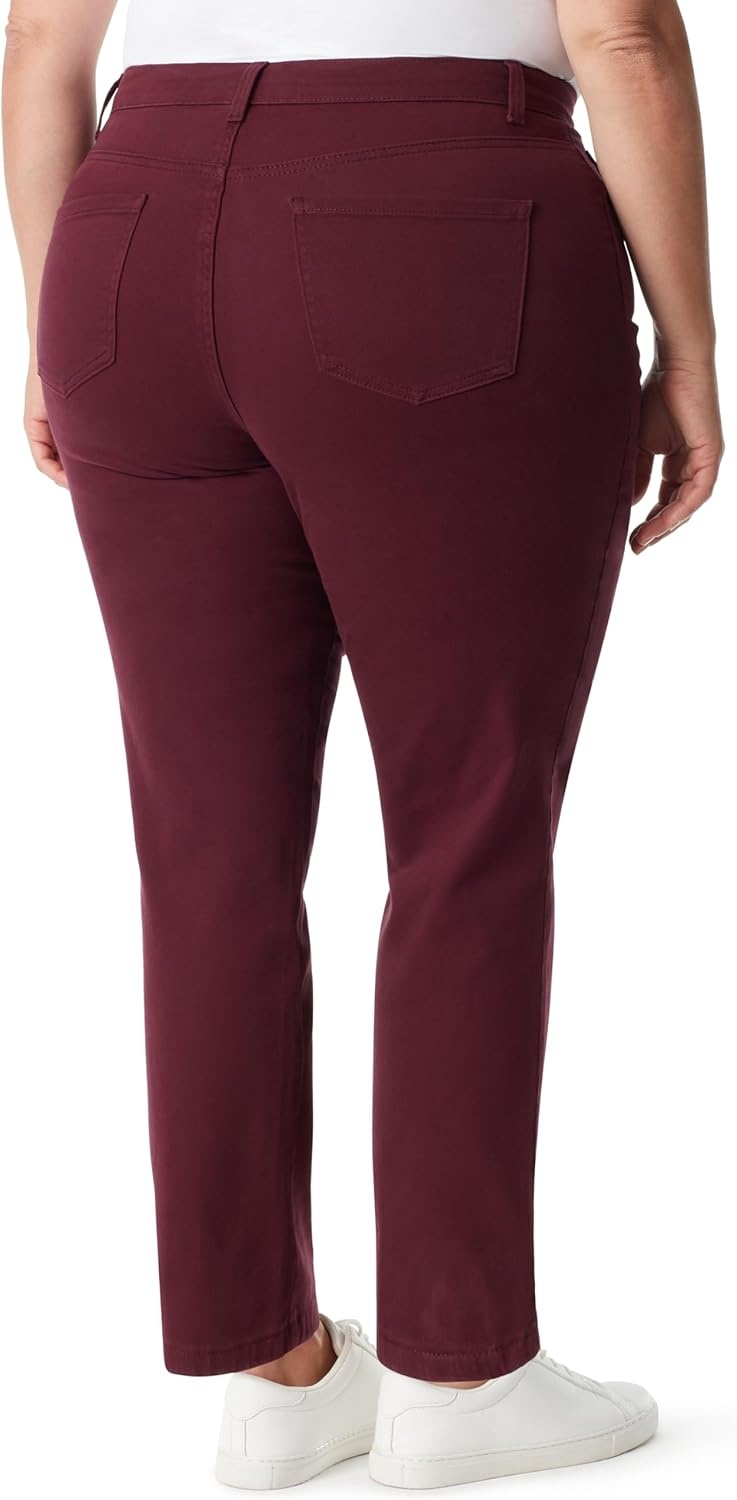 image:imageGloria Vanderbilt Womens Amanda Classic High Rise Tapered Jean PlusCrimson Crush