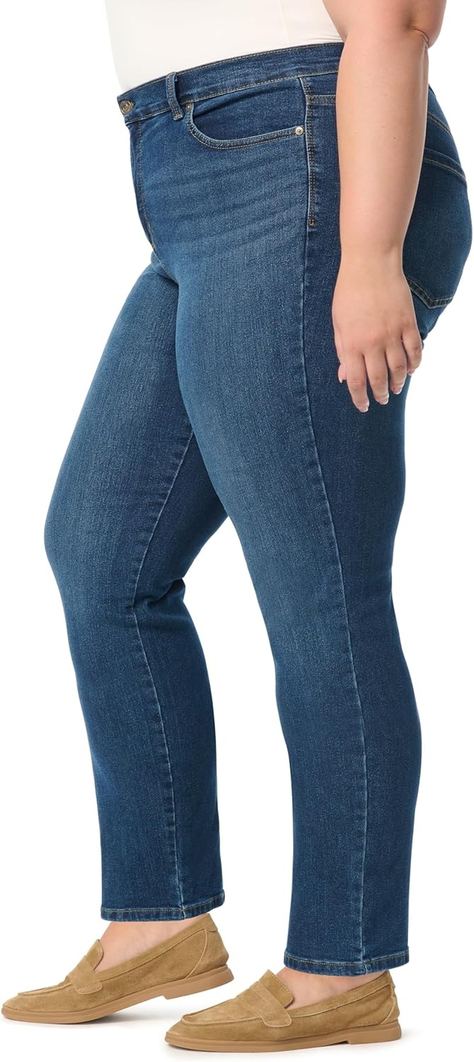 image:imageGloria Vanderbilt Womens Amanda Classic High Rise Tapered Jean PlusHalifax Whiskers