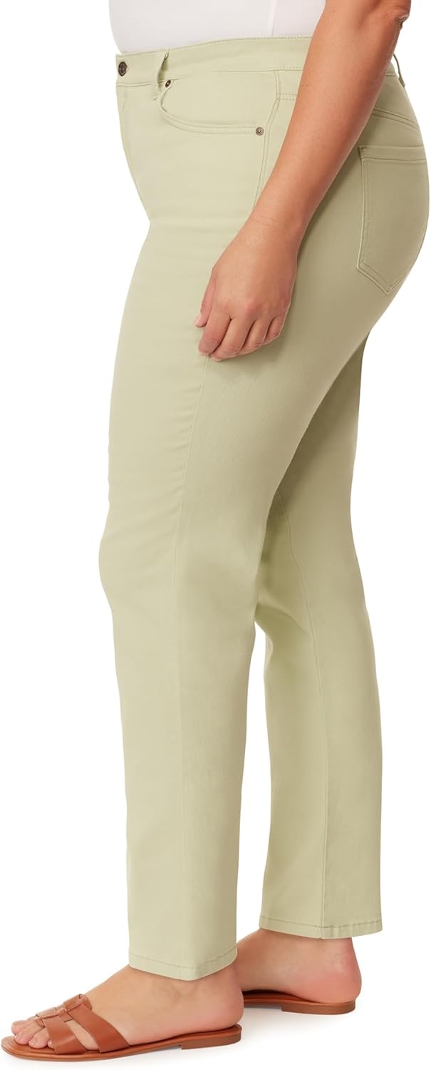 image:imageGloria Vanderbilt Womens Amanda Classic High Rise Tapered Jean PlusMatcha Latte
