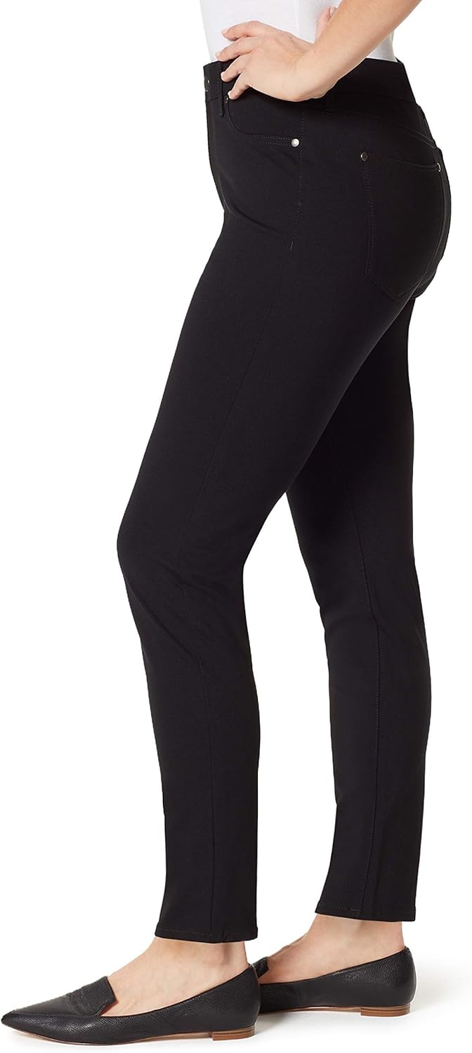 image:imageGloria Vanderbilt Womens Amanda Ponte High Rise Knit Pant StandardBlackds