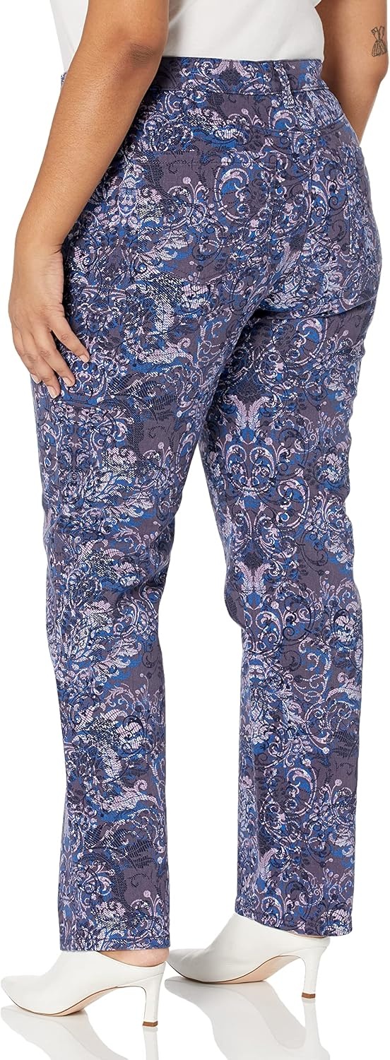 image:imageGloria Vanderbilt Womens Classic Tapered Amanda JeansGraystone Roman Scrolls