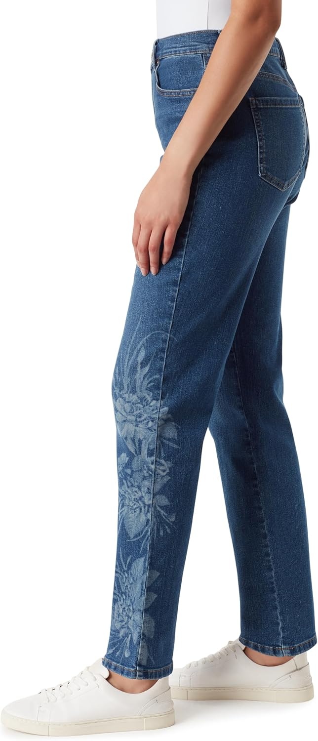 image:imageGloria Vanderbilt Womens Classic Tapered Amanda JeansMount Kisco Floral Illumination