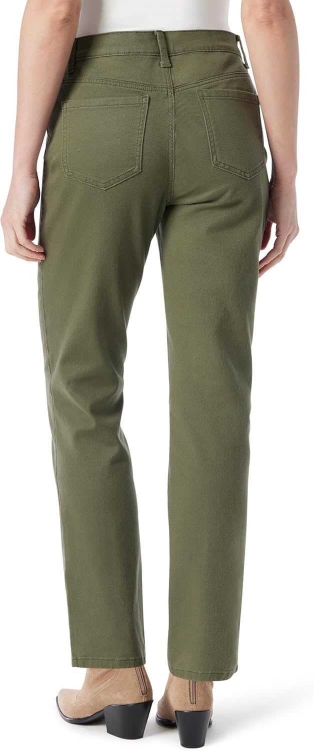 image:imageGloria Vanderbilt Womens Classic Tapered Amanda JeansOlive Viridian