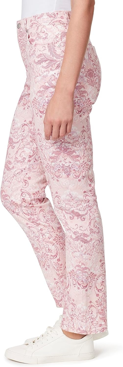 image:imageGloria Vanderbilt Womens Classic Tapered Amanda JeansRosy Pink Roman Scrolls